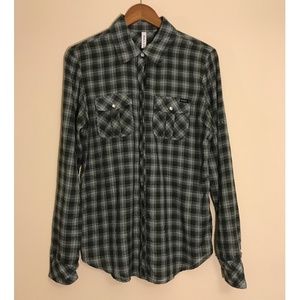 RVCA Plaid Button Down Shirt